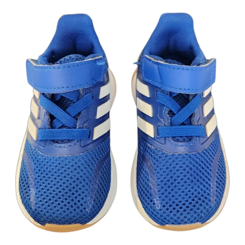 Adidas Run Falcon Baby Toddler Blue and White Sneakers Shoes, Size 5K NWOT